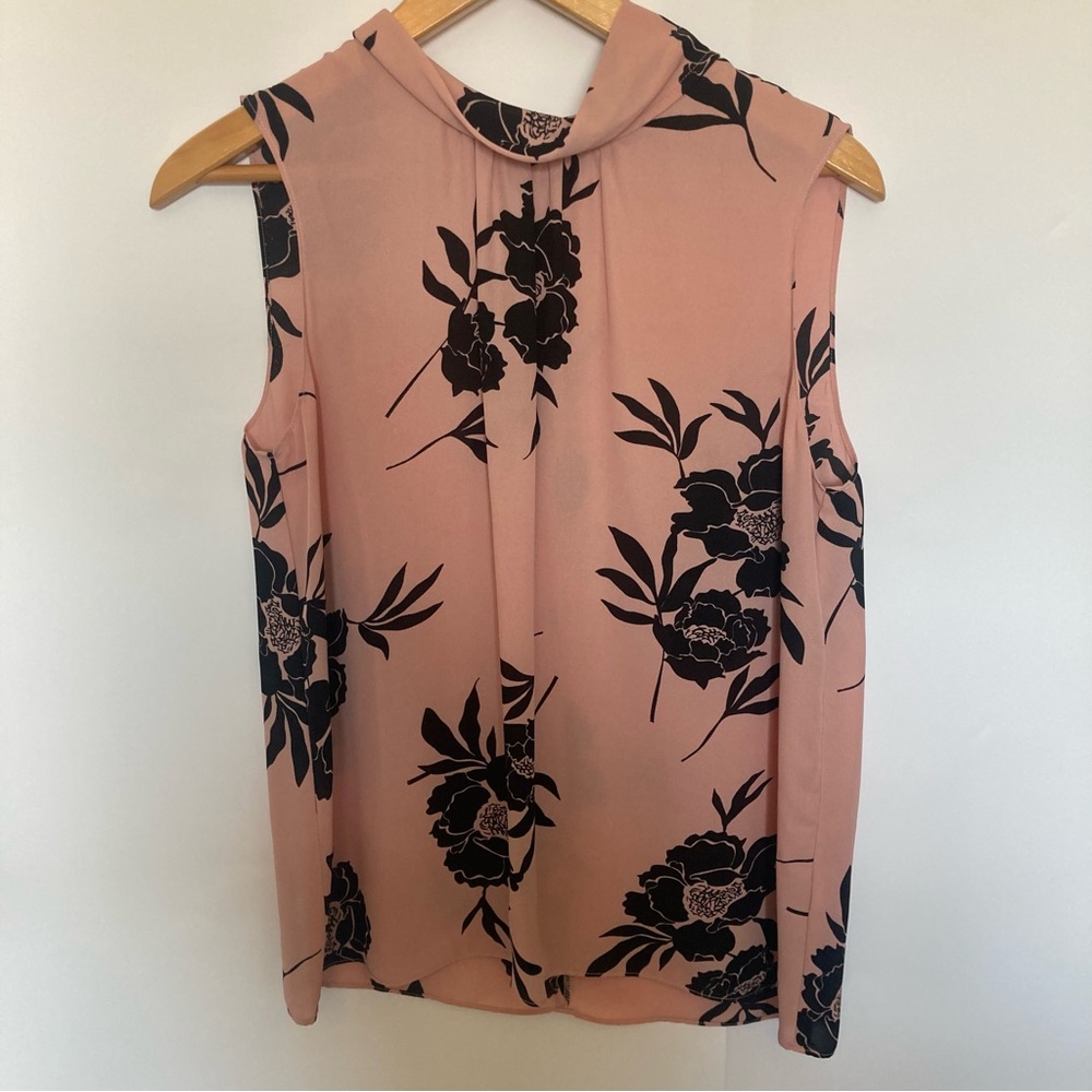 Vince Camuto Floral Sleeveless Blouse - Pink and Black Women’s Size Small